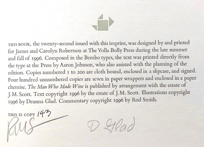 (Wine) J.M. Scott. The Man Who Made Wine