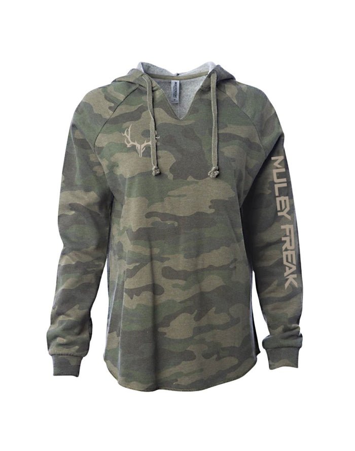 Women's Camo Logo Hoodie - Muley Freak