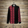 Women's Classic Burgundy and Black Aztec Button-Up Shirt - Cozy Corner