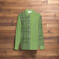 Women's Classic Green Plaid Button-Up Shirt - Cozy Corner