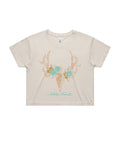 Women's Floral Skull Tee - Muley Freak