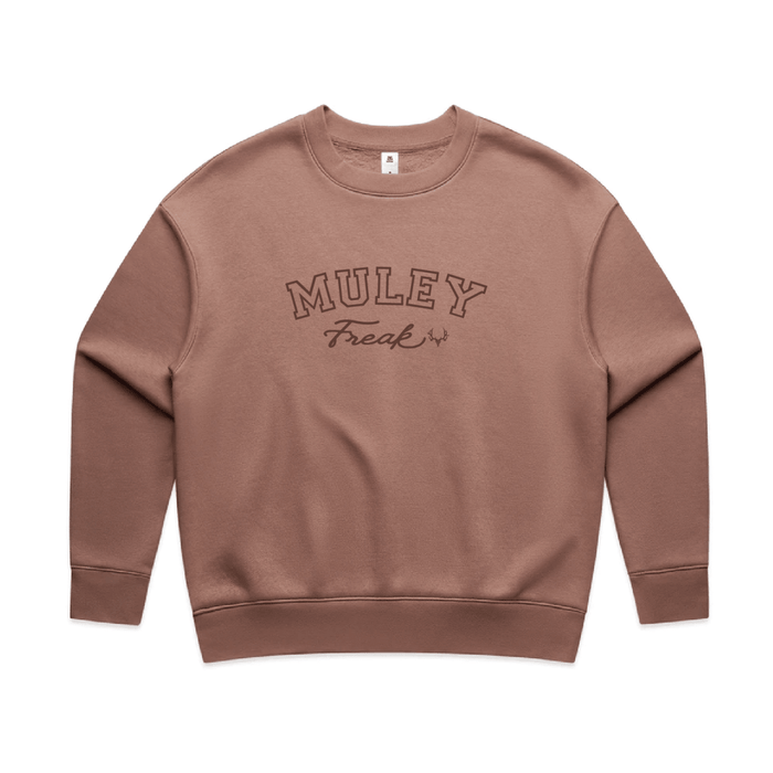 Women's Mauve Logo Crew - Muley Freak