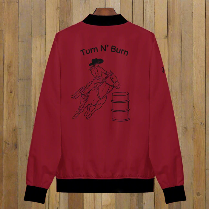 Womens Personalized Turn N Burn Bomber Jacket - Cozy Corner