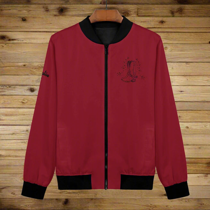 Womens Personalized Turn N Burn Bomber Jacket - Cozy Corner