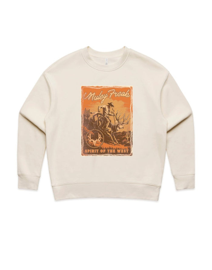 Women's Western Crew Sweater - Muley Freak