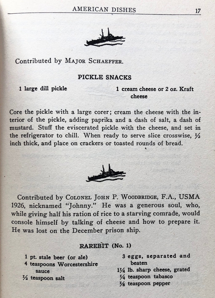 (WWII) Co. Halstead C. Fowler & Dorothy Wagner. Recipes Out of Bilibid.