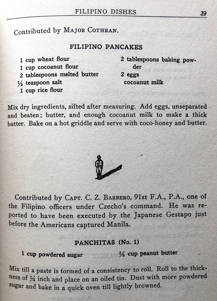 (WWII) Co. Halstead C. Fowler & Dorothy Wagner. Recipes Out of Bilibid.