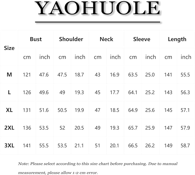 YAOHUOLE Men's Kaftan Abaya Thobe Button Up Long Sleeve Muslim Thobe Side Split Casual Abaya Robe White M