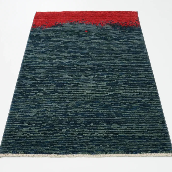 Yün Lacivert Tezgah Dokuma Baş Başa Seccade — 80x130 cm