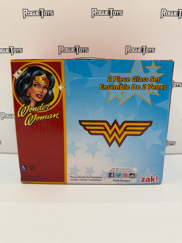Zak! Wonder Woman 2 Piece Glass Set