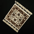 Zara Serisi Anadolu Desenli Tezgah Dokuma Halı, krem, 30x30 cm — Halıcızade