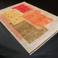 Zara serisi patchwork tezgah dokuma halı, rengarenk, 90x150 cm — Halıcızade
