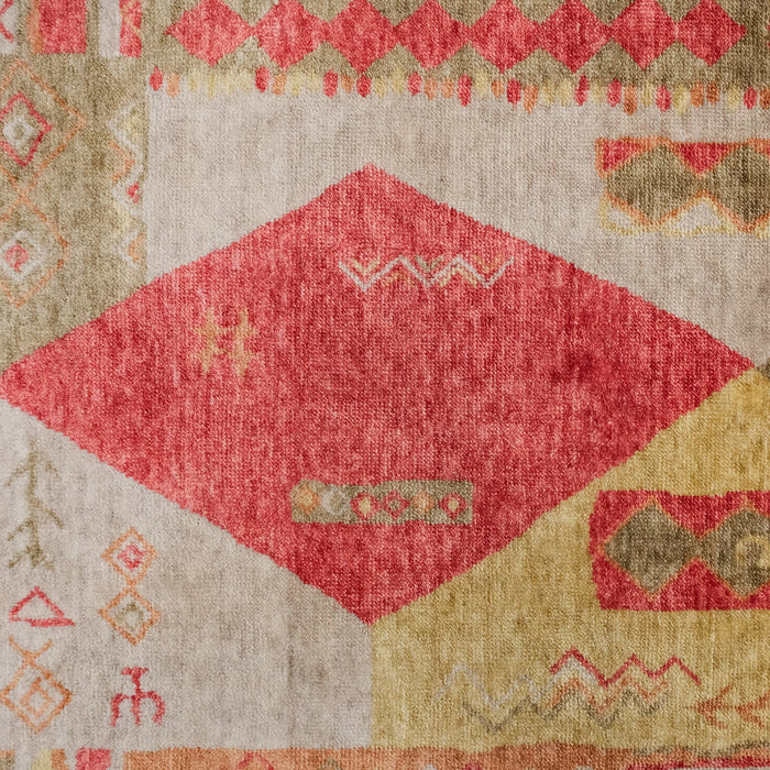 Zara Serisi Patchwork Desenli Tezgah Dokuma Halı — etnik desenli