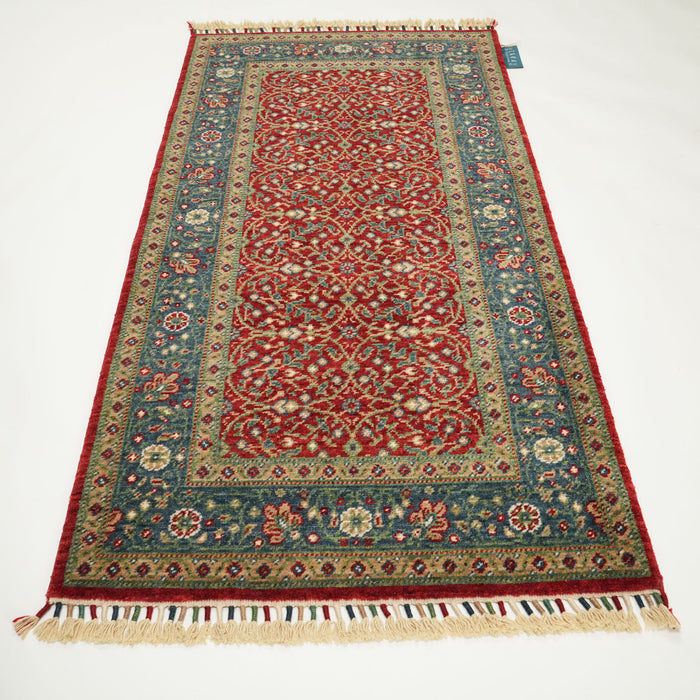 Zara Serisi Uşak Desenli Tezgah Dokuma Halı — 80x150 cm