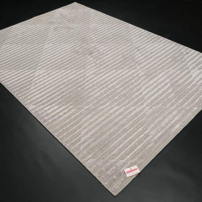 Zenith Serisi Çizgi Desenli Makine Dokuma Halı, gri, 80x150 – 240x340 cm — Halıcızade