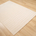 Zenith Serisi Çizgi Desenli Makine Dokuma Halı, krem, 120x180 – 160x230 cm — Halıcızade